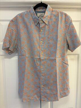 Grayers Palm Leaf Summer Weave Shirt / L